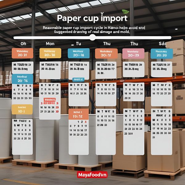 Chu kỳ nhập hàng cốc giấy Hà Nội hợp lý giúp tránh hư hại và ẩm mốc