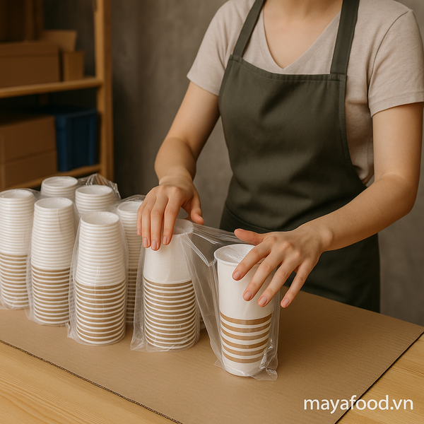 bảo quản cốc giấy Hà Nội sau in – tránh nhòe chữ và lem màu