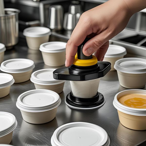 Cốc giấy Mayafoodvn dễ đóng nắp, không gây áp lực cho nhân viên pha chế.