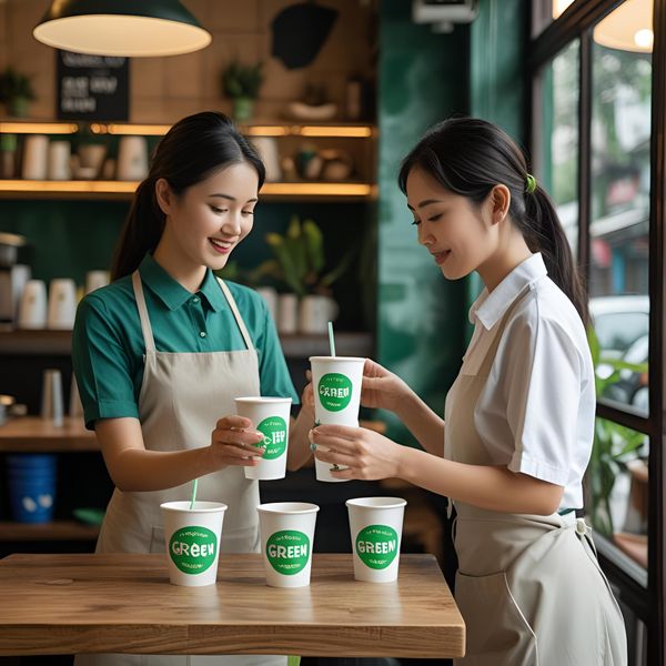 Cốc giấy Hà Nội trong không gian cà phê sáng của người thủ đô