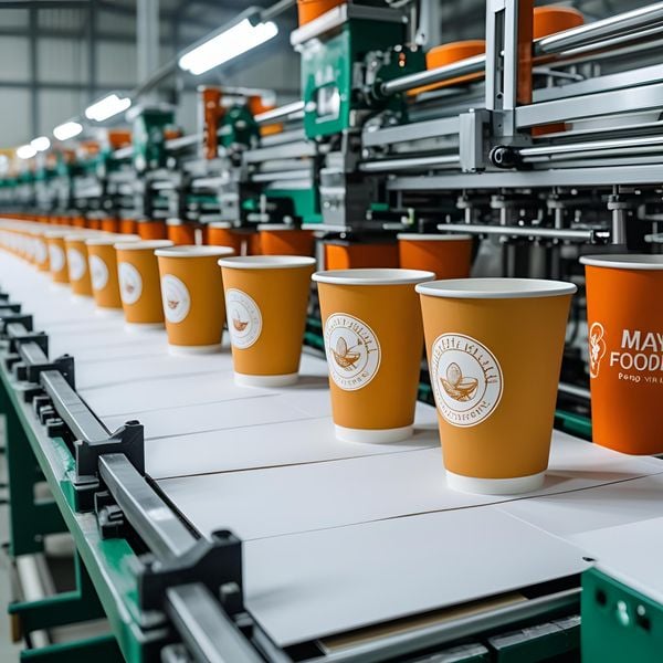 xưởng sản xuất ly giấy in 2 logo uy tín tại Hà Nội