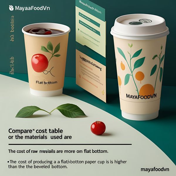 so sánh cốc giấy đáy bằng và cốc giấy đáy vát trong ngành F&B