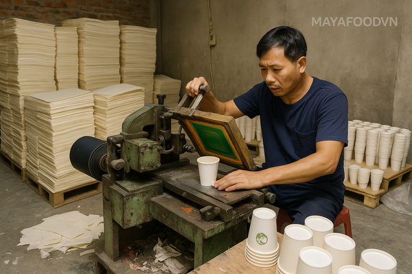 Nhà in nhỏ lẻ không kiểm soát tiến độ giao cốc giấy tại Hà Nội