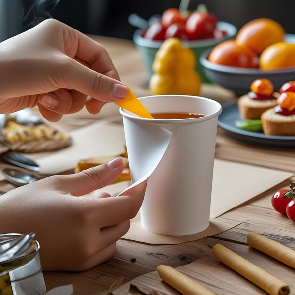 test chịu nhiệt cốc giấy bằng nước nóng