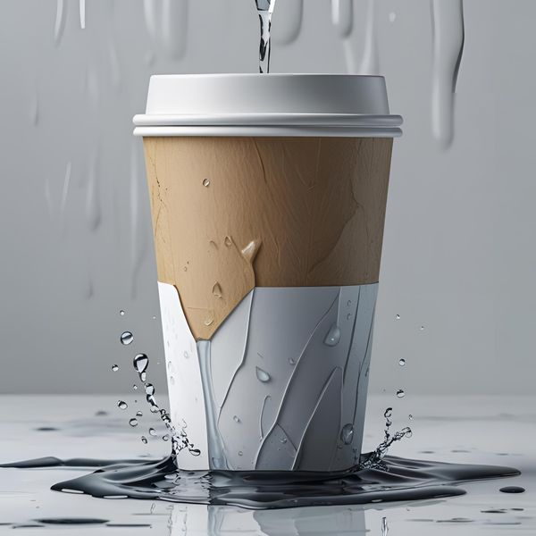 test đáy cốc giấy ép kín bằng nước nóng