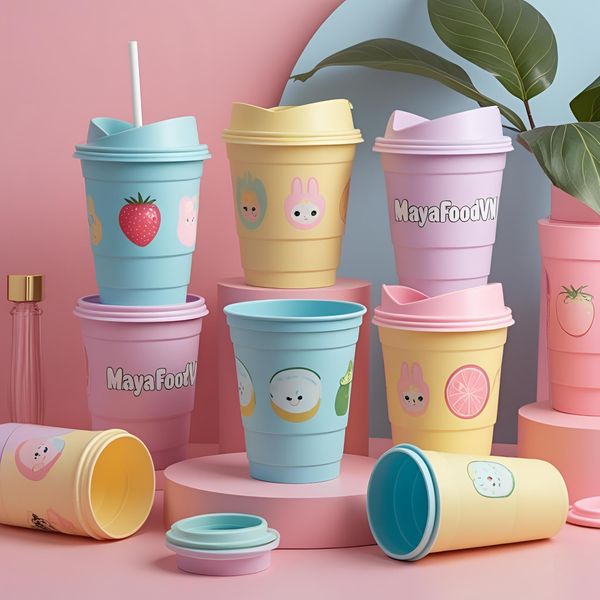 cốc giấy pastel marketing quán cà phê Hà Nội