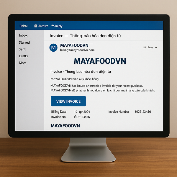 MAYAFOODVN xuất hóa đơn khi mua cốc giấy tại Hà Nội