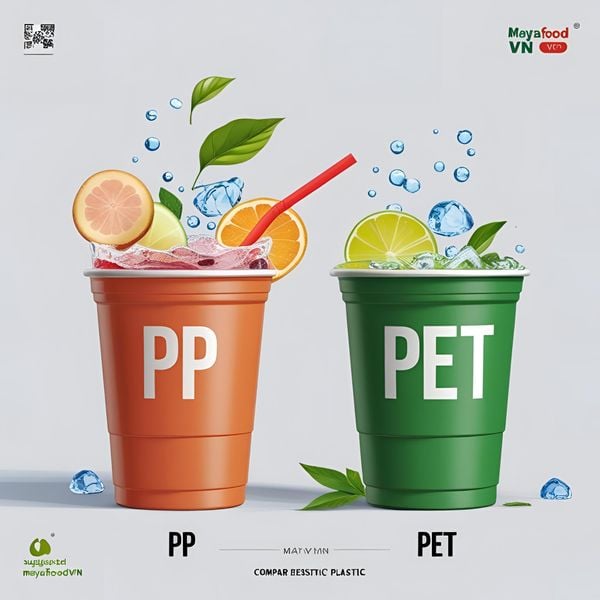 so sánh cốc nhựa chịu nhiệt PP và cốc nhựa PET dùng cho đồ lạnh