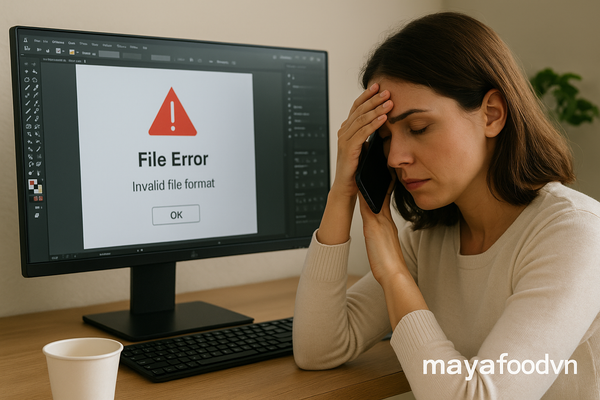 Chậm tiến độ khi in cốc giấy tại Hà Nội vì file thiết kế sai chuẩn