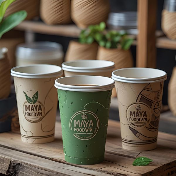 cốc giấy tái chế thân thiện môi trường cho quán cà phê