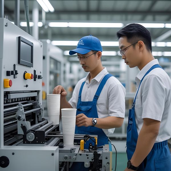 kiểm tra kỹ thuật in cốc giấy miền Bắc tại xưởng in