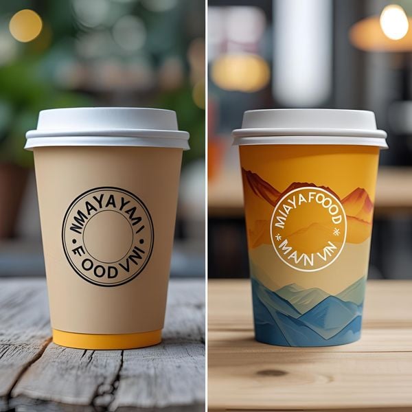 phân biệt cốc giấy chất lượng và cốc giấy kém chất lượng qua màu in