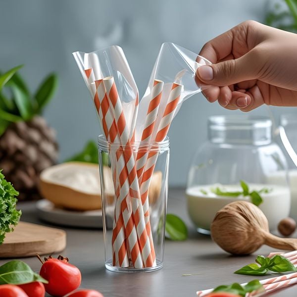 ống hút màu đẹp định vị thương hiệu quán cà phê và trà sữa