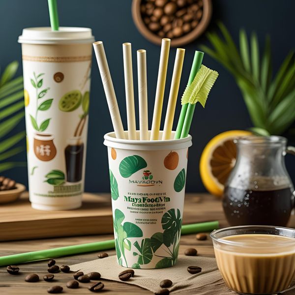 Ống hút tái sử dụng bằng inox và thủy tinh thân thiện môi trường.