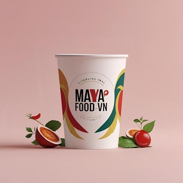 cốc giấy in một mặt đơn giản cho quán cà phê