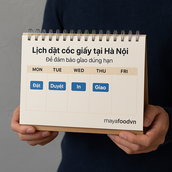 lịch đặt cốc giấy tại Hà Nội để đảm bảo giao đúng hạn