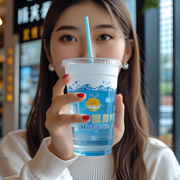 khách hàng chụp ảnh cốc giấy thương hiệu tạo hiệu ứng lan truyền