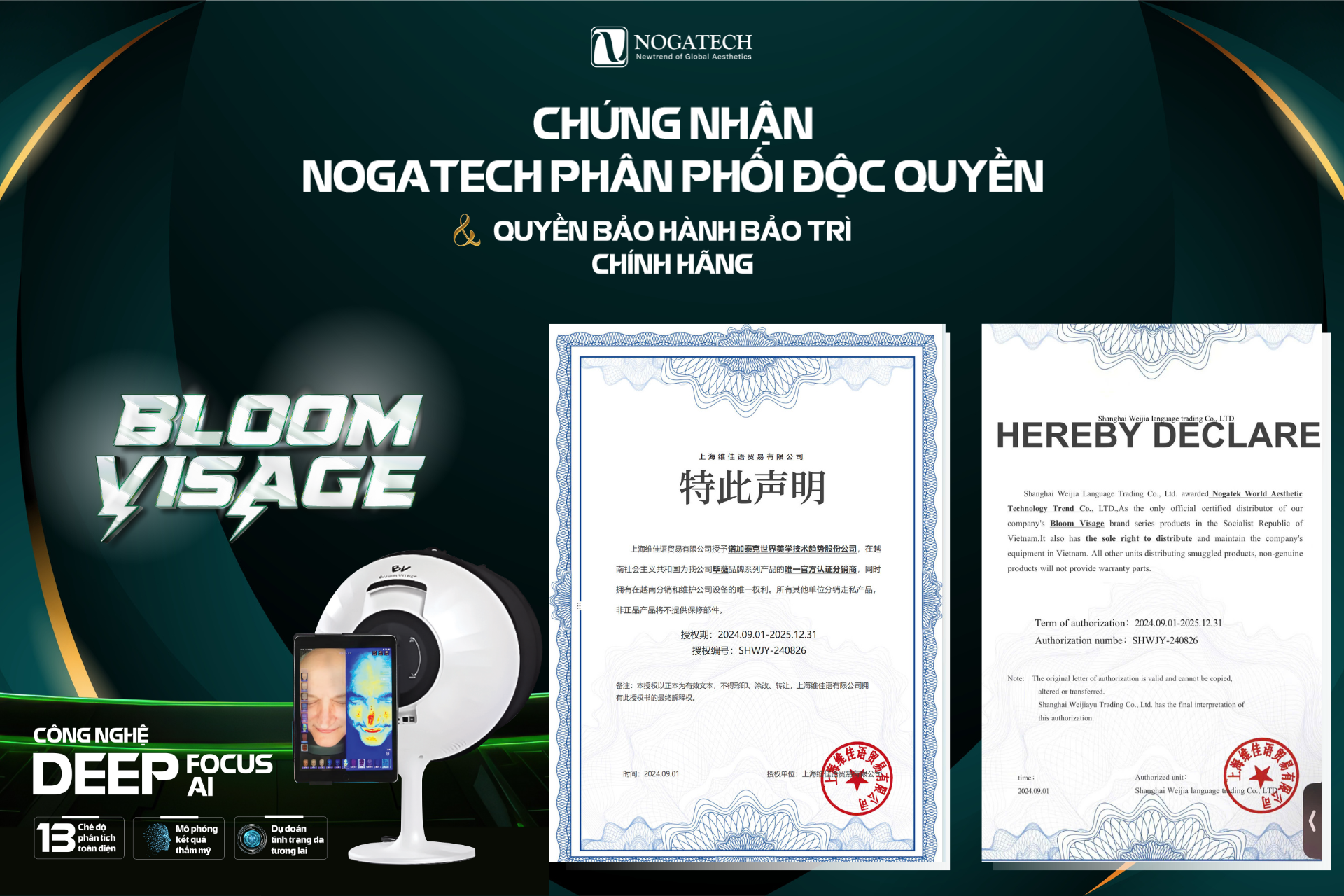 NOGATECH – ĐƠN VỊ PHÂN PHỐI ĐỘC QUYỀN THIẾT BỊ PHÂN TÍCH DA BLOOM VISAGE TẠI VIỆT NAM