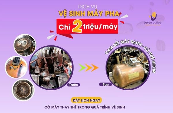 Vệ sinh tổng quát máy pha cà phê chuyên nghiệp tại Biên Hoà, HCM