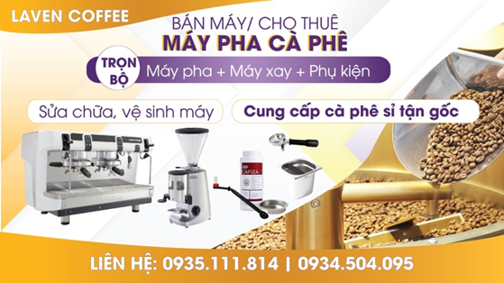 Cà phê pha máy nguyên chất, uy tín