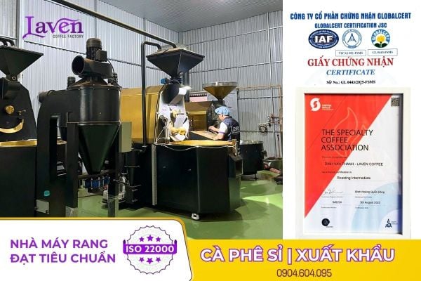 Nha may rang Laven Coffee dat tieu chuan ISO 22000