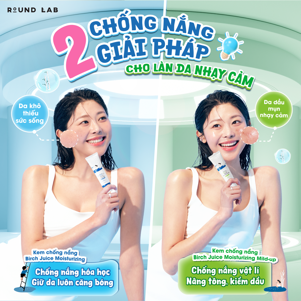 2 KEM CHỐNG NẮNG - 2 GIẢI PHÁP CHO DA NHẠY CẢM