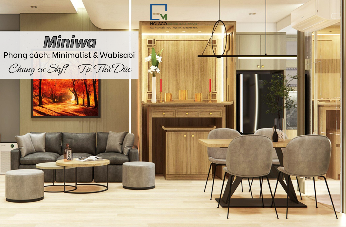 Hoàn Thiện Nội Thất Căn Hộ 2 Phòng Ngủ Chung Cư SKY9