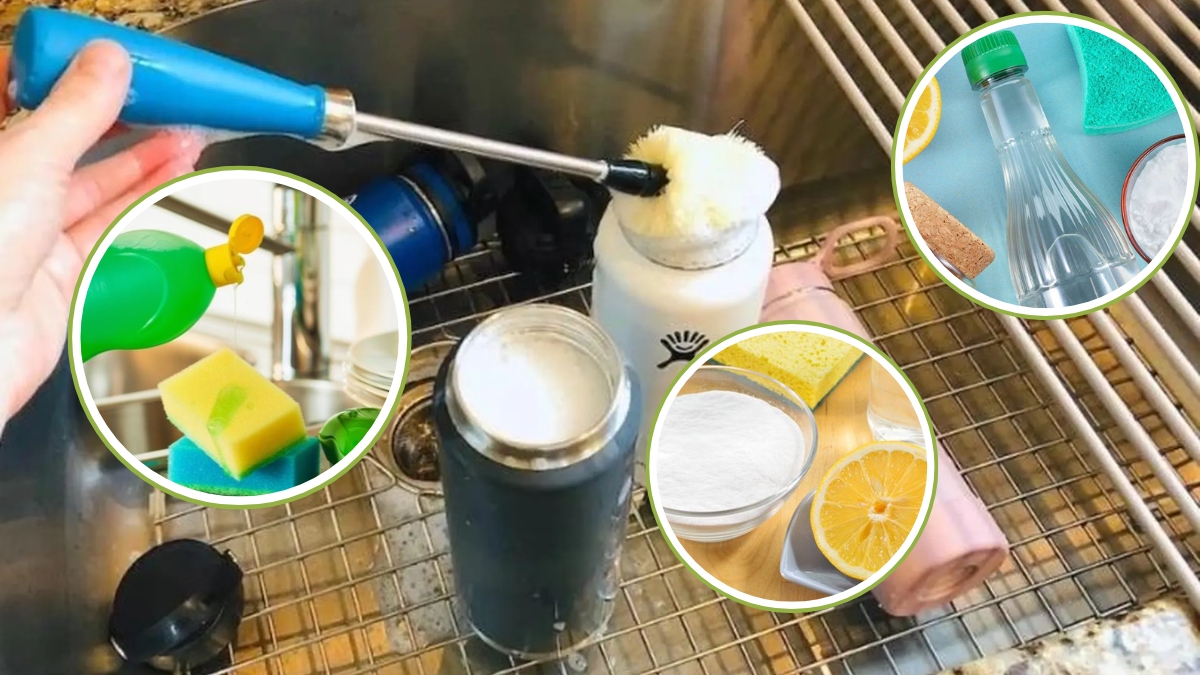 Làm sạch bình giữ nhiệt bằng cách nguyên liệu an toàn