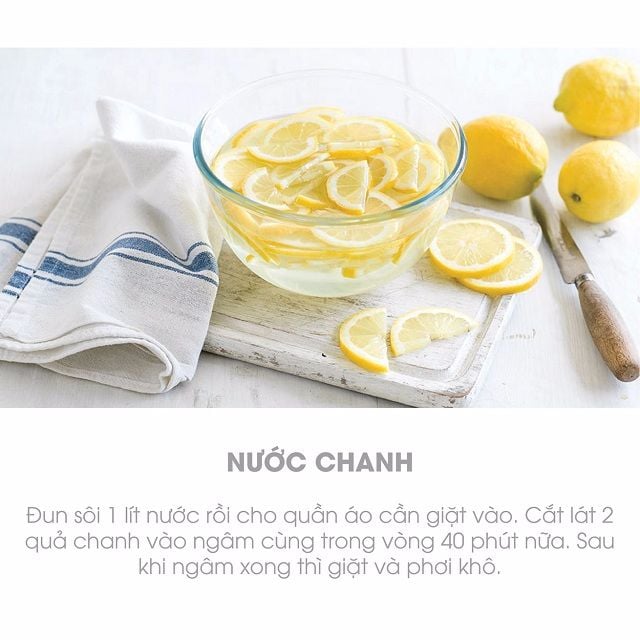 Cách tẩy áo trắng bằng chanh tươi và bột giặt an toàn