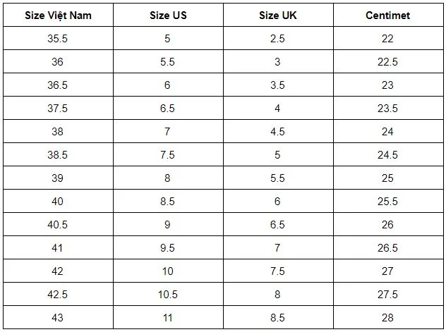 Cách xác định size giày nam cực chuẩn cho các chàng