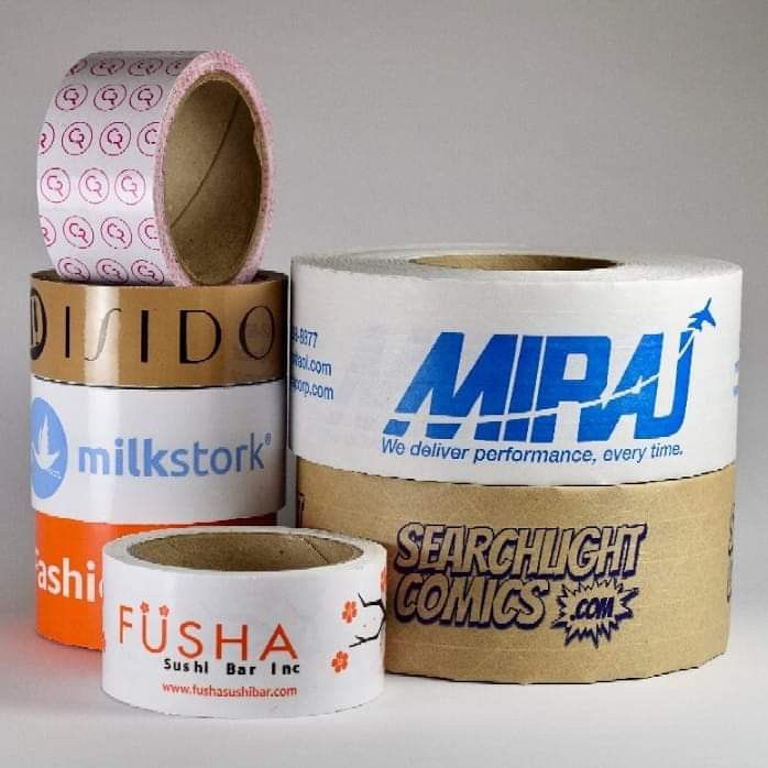 Băng dính in logo cho kho vận