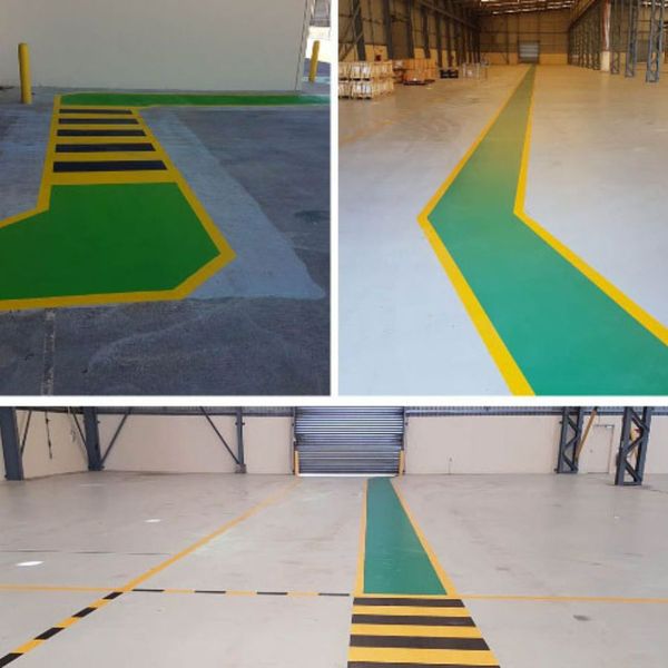 Băng keo dán nền phân khu vực nhà kho