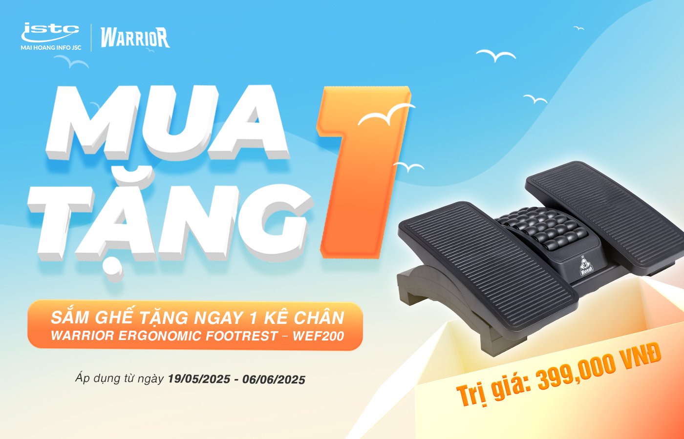 MUA GHẾ WARRIOR TẶNG NGAY KÊ CHÂN CÔNG THÁI HỌC