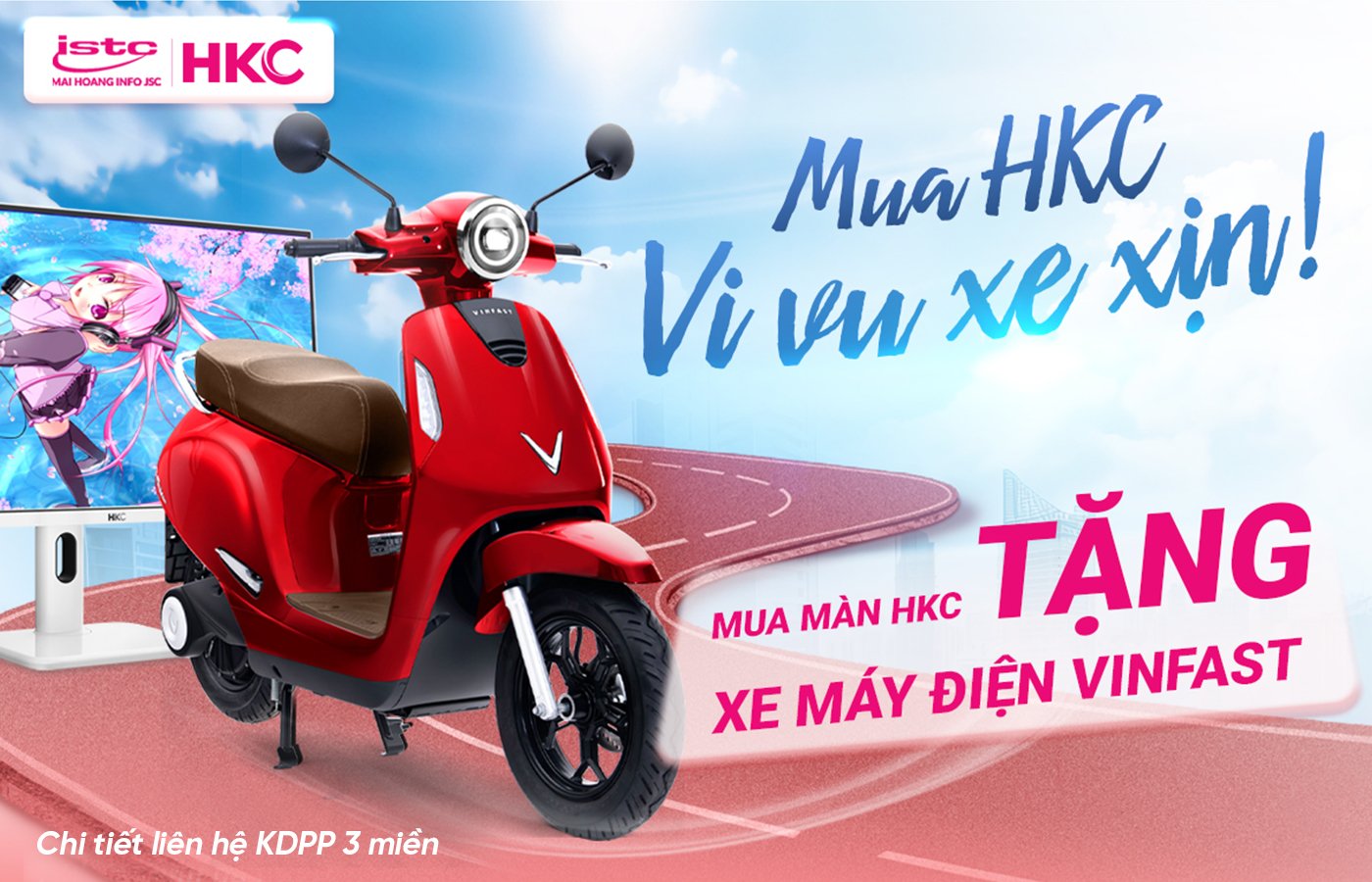 MUA MÀN HÌNH HKC, VI VU XE ĐIỆN CÙNG MAI HOÀNG