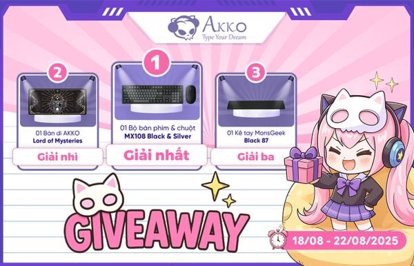 [GIVEAWAY] RINH COMBO PHÍM – CHUỘT AKKO SIÊU XỊN CÙNG LOẠT QUÀ HẤP DẪN