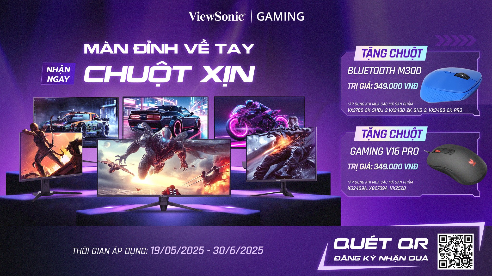 [CTKM VIEWSONIC] MÀN ĐỈNH VỀ TAY - NHẬN NGAY CHUỘT XỊN!
