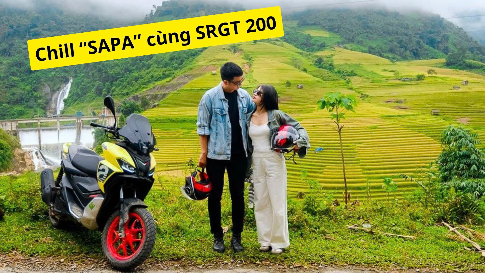 Chill Sa Pa cùng Aprilia SRGT mùa lúa xanh rì hớp hồn du khách