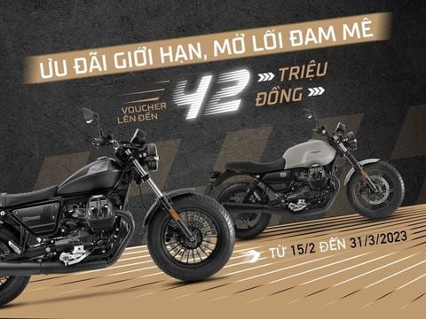 MOTO GUZZI ƯU ĐÃI ĐẾN 42.000.000 | ƯU ĐÃI GIỚI HẠN MỞ LỐI ĐAM MÊ