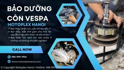 Bảo dưỡng côn xe máy Vespa, Piaggio như thế nào là đúng cách?