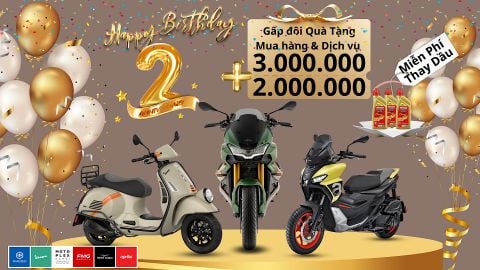Mừng Sinh Nhật Motoplex Hanoi, Ưu Đãi Lên Tới 5.000.000 VNĐ Khi Mua Xe và 30% Phụ Kiện