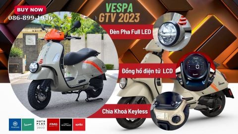 Vespa GTV 2023 Nâng Cấp Trang Bị và Được Bàn Giao Tới Khách Hàng Sớm