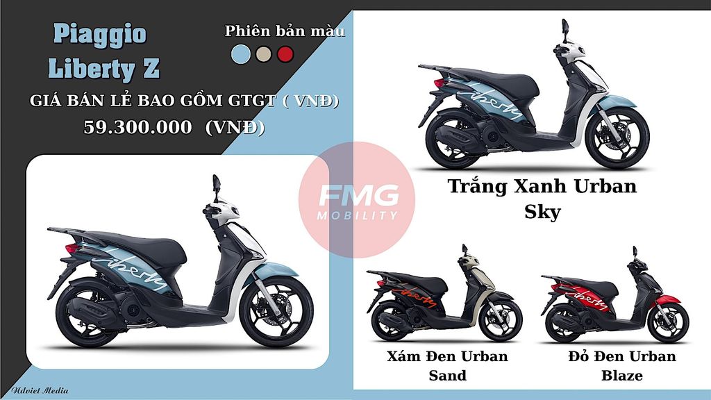 Giá Xe Piaggio Liberty Z 2025 phong cách đường phố cho giới trẻ