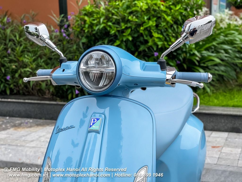 Hệ thống đèn full LED 2 tầng giúp gia tăng khả năng chiếu sáng trên Vespa Primavera S 125