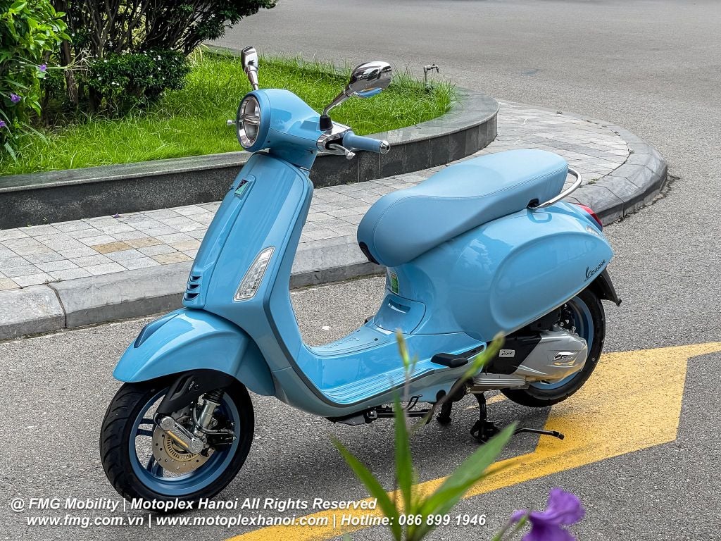 Thân vỏ xe Vespa Primavera là thép nguyên khối