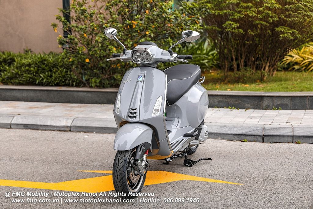 Vespa Sprint 125 phiên bản hoàn toàn mới màu Xám Grey Materia