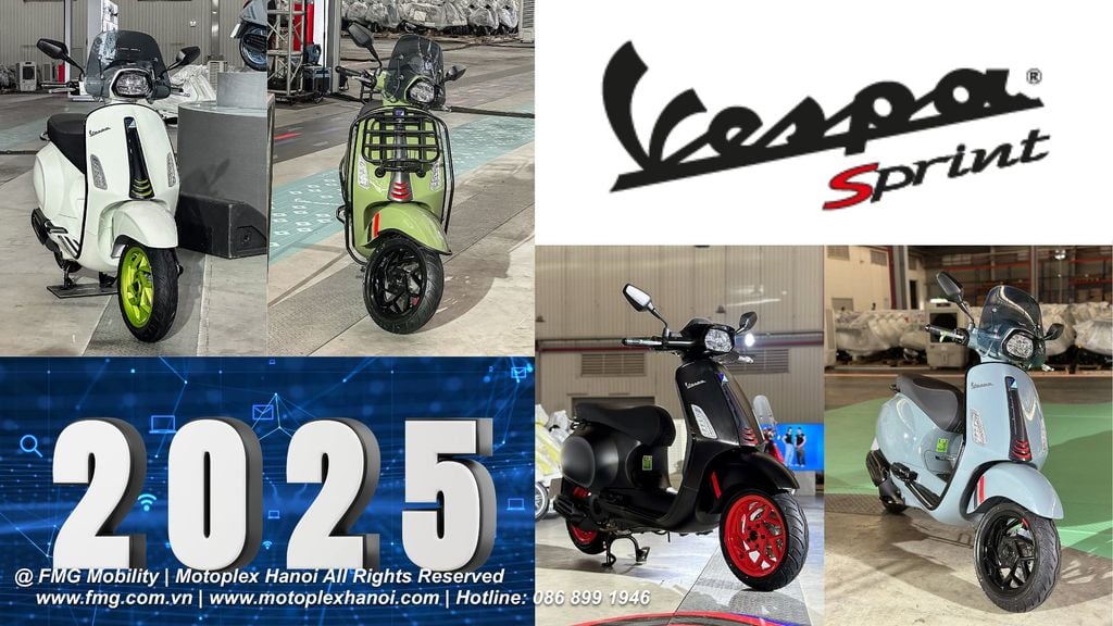 Màu Xe Vespa Sprint 2025