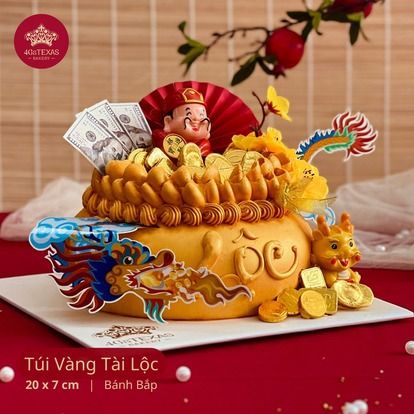 Bánh Kem Thần Tài 4Gs Texas: Rước Lộc Đầu Năm!