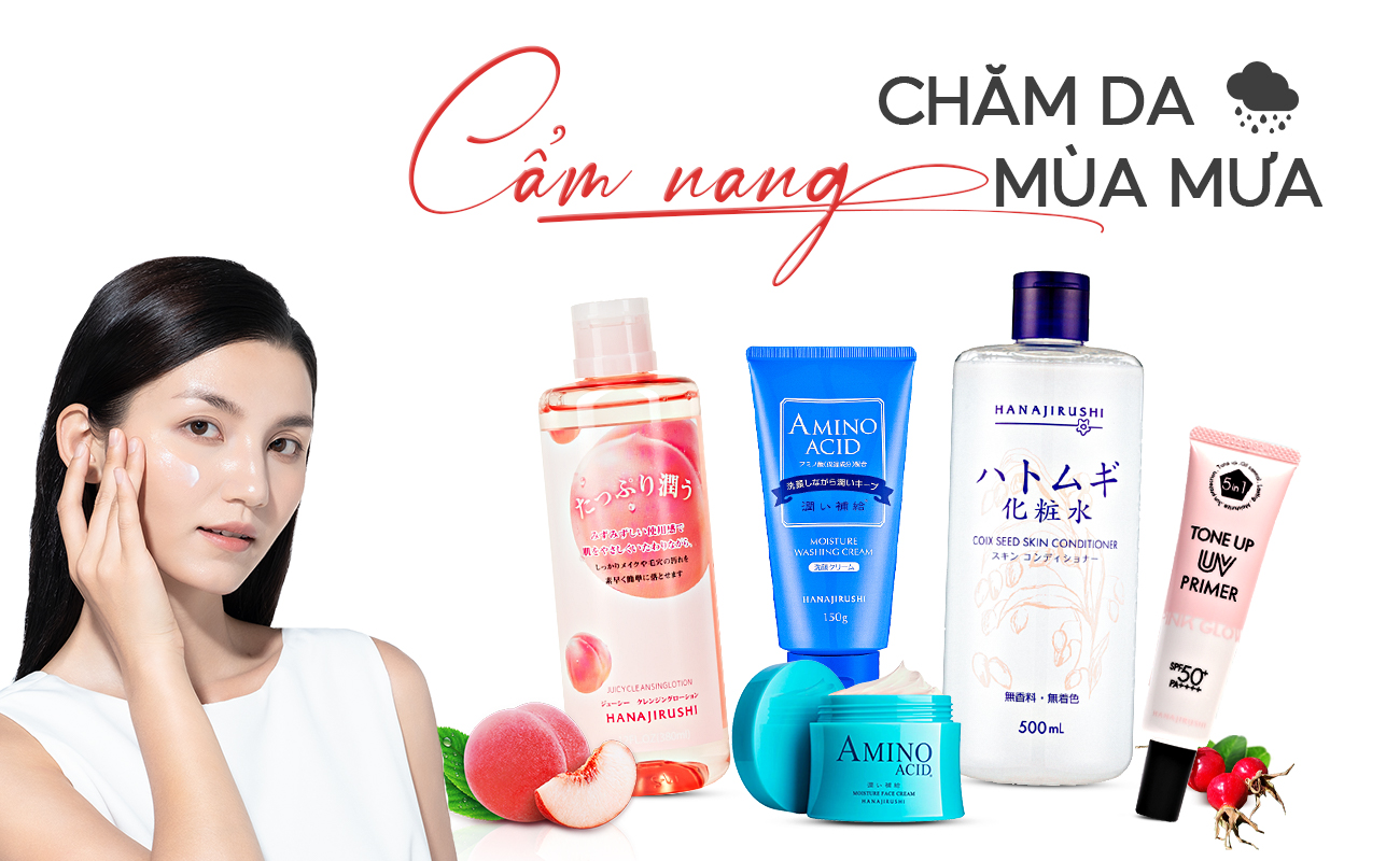 Cẩm nang Chăm Da Mùa Mưa cùng Hanajirushi