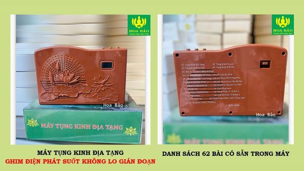 🔺MÁY TỤNG KINH ĐỊA TẠNG 62 BÀI - GHIM ĐIỆN PHÁT SUỐT KHÔNG LO GIÁN ĐOẠN
