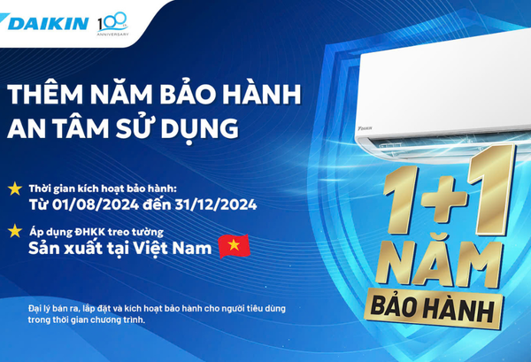 MUA MÁY LẠNH DAIKIN TẠI BNB - THÊM 1 NĂM BẢO HÀNH - AN TÂM CHẤT “NHẬT”